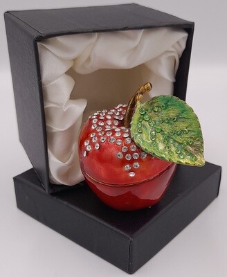 Diamante apple trinket / pill box