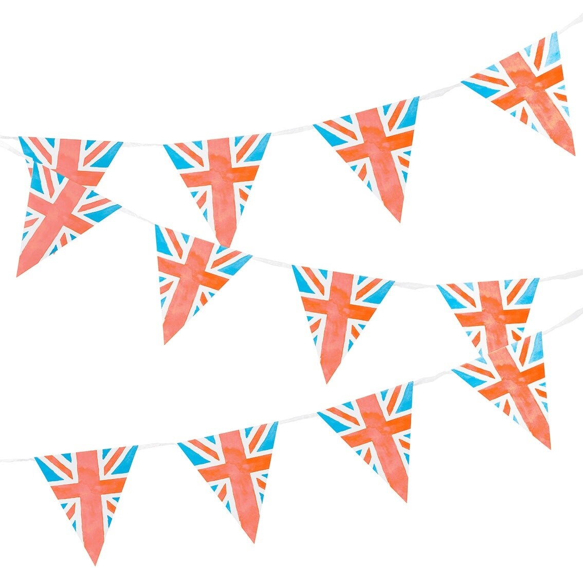 British Union Jack Paper Bunting - 3 Meters