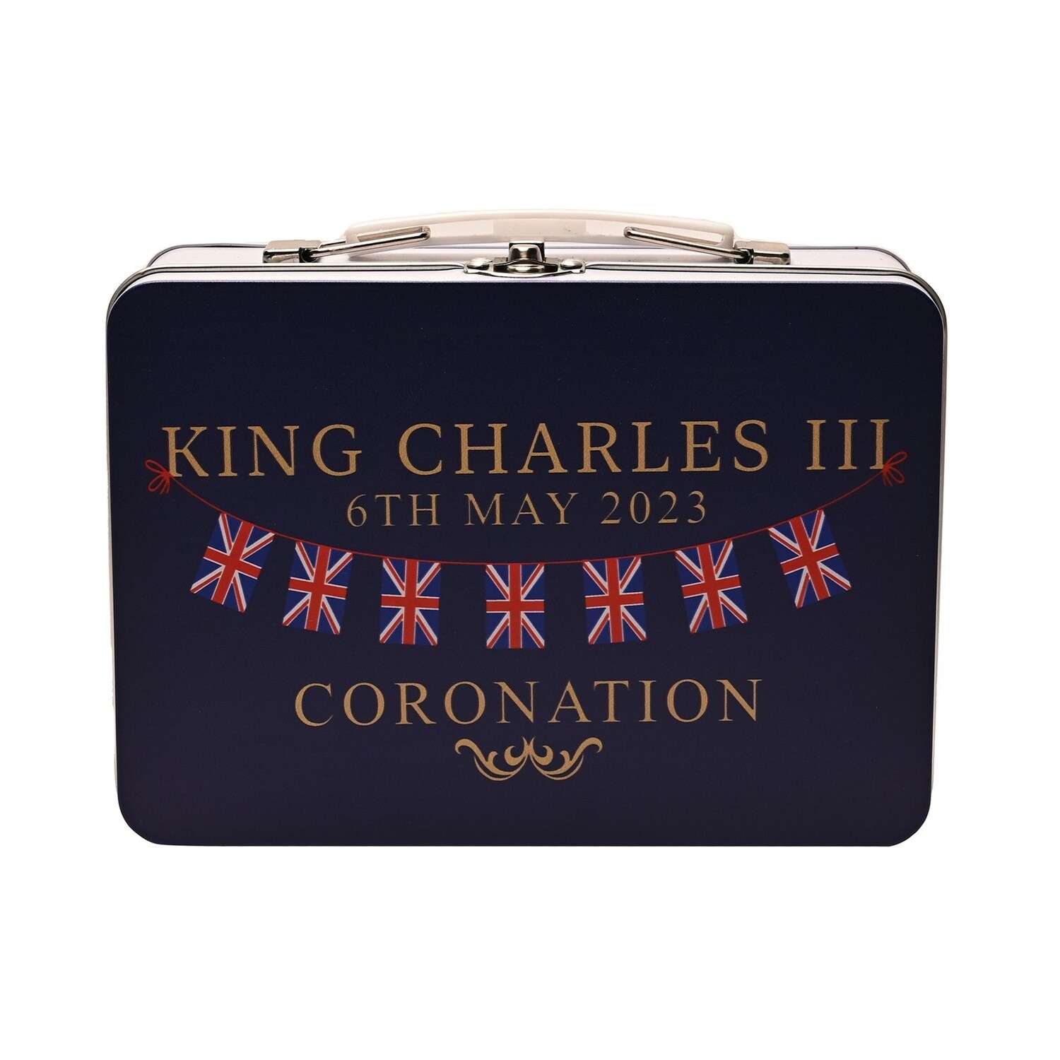 King Charles III Metal Keepsake Tin With Handle