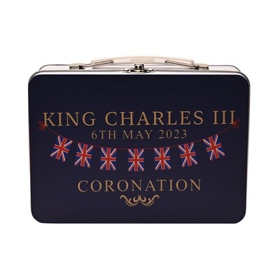 King Charles III Metal Keepsake Tin With Handle