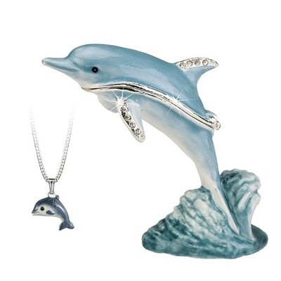 Dolphin Trinket Box and Pendant Necklace