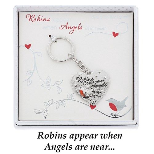 Robins appear when Angels are near Keyring