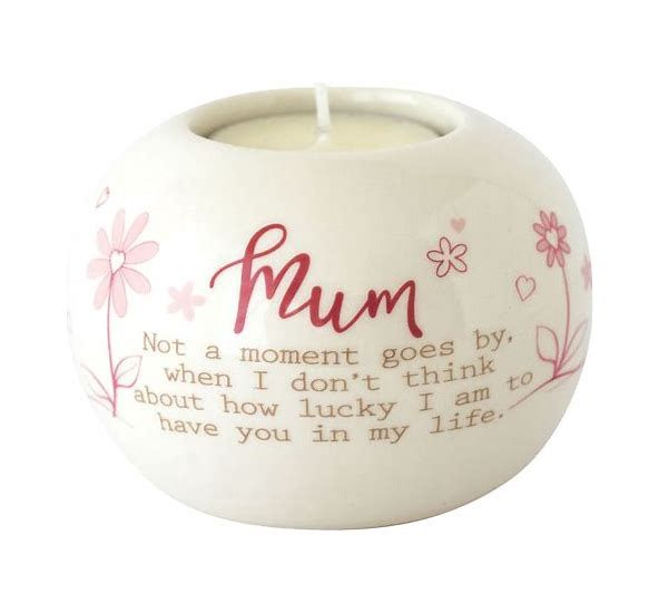 Mum tea light candle holder &quot;Not a moment goes by....&quot;
