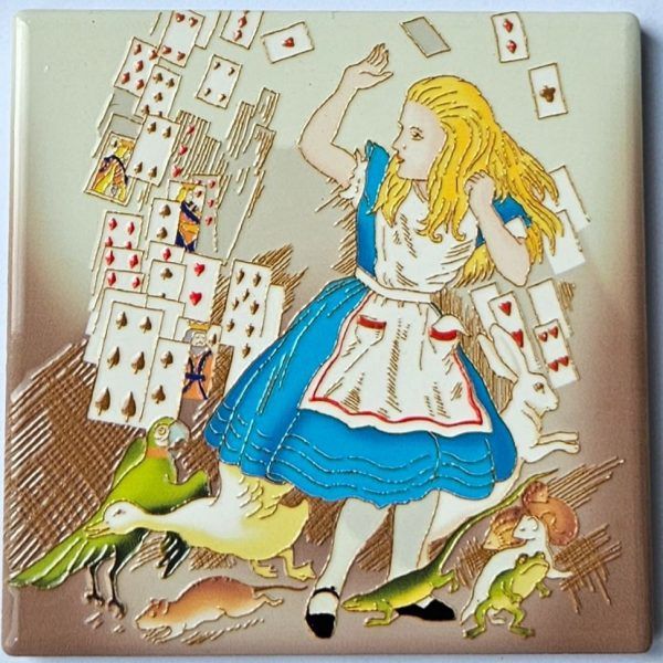 Alice and cards coaster
