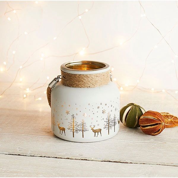 Medium Christmas Candle Holder with Rope