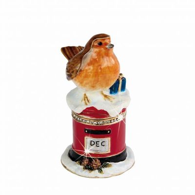 Christmas Robin &amp; Post Box - Craycombe Trinkets