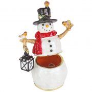 Snowman with Robins Trinket Box - Craycombe Trinkets