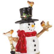 Snowman with Robins Trinket Box - Craycombe Trinkets