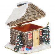 Christmas Log Cabin Trinket Box - Craycombe Trinkets