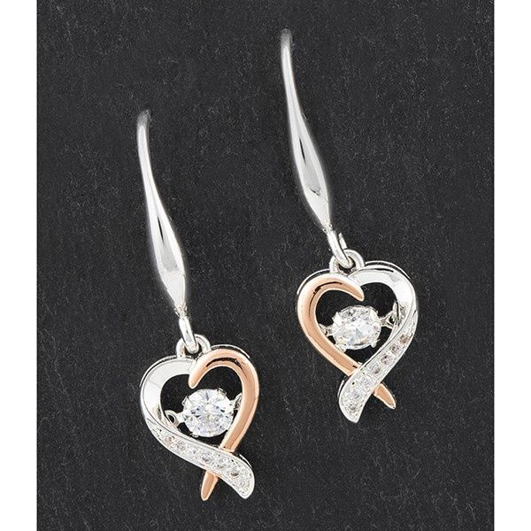 Kiss Collection Two Tone Kissing Heart Earrings