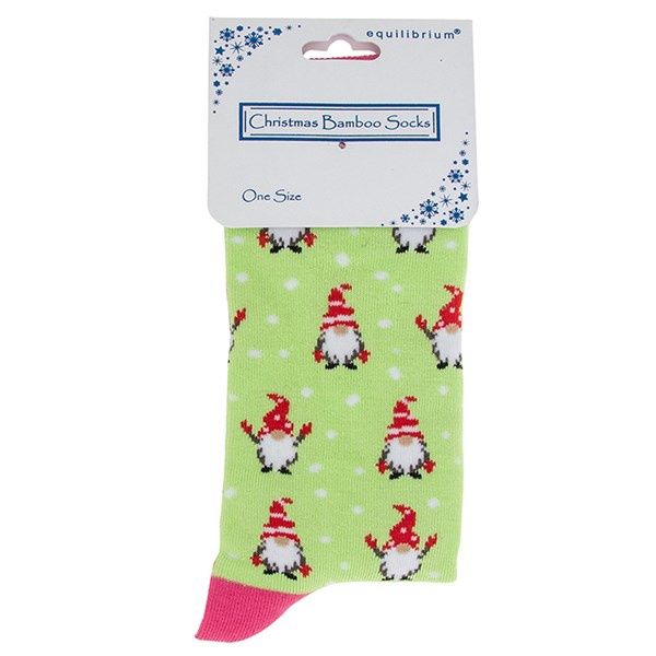 Ladies Xmas Bamboo Socks Gonk