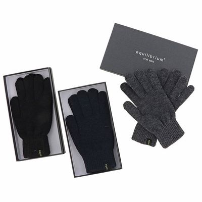Equilibrium For Men Plain Knit Boxed Gloves
