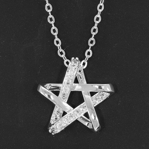 Celestial Sparkle Star Silver Plated Necklace