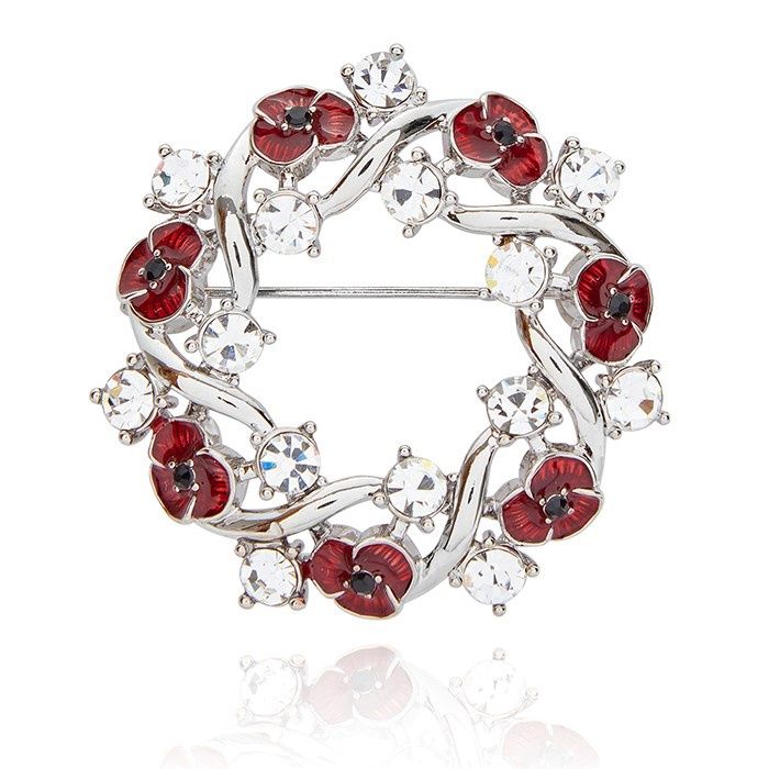 Poppy Ribbons Elegant Brooch