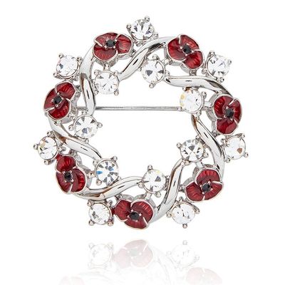 Poppy Ribbons Elegant Brooch