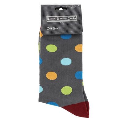 Men&#39;s Bamboo Socks Spots Grey