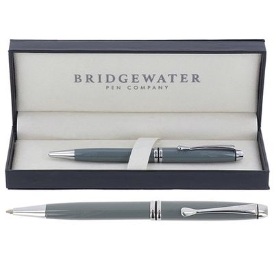 Bridgewater Winchester Gloss Grey &amp; Chrome Ball Pen