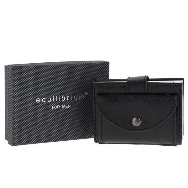 EQ For Men Pop Up Credit Card &amp; Money Wallet Black