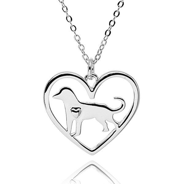Furry Companion Dog Lover Silver Plated Necklace