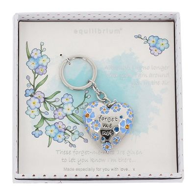 Forget Me Not Heart Keyring