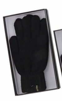 Equilibrium For Men Plain Knit Boxed Gloves, Colour: Black