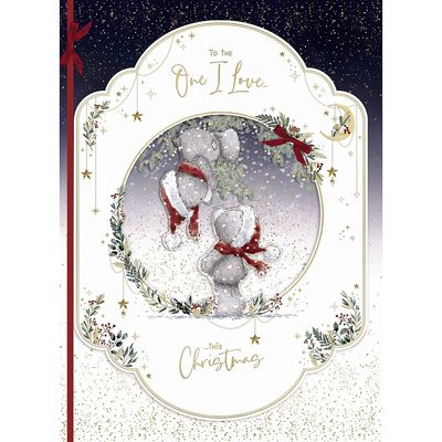 One I Love Bears And Tree Kissing - Boxed Christmas Card