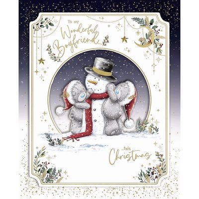 Boyfriend Bears And Snowman - Boxed Christmas Card