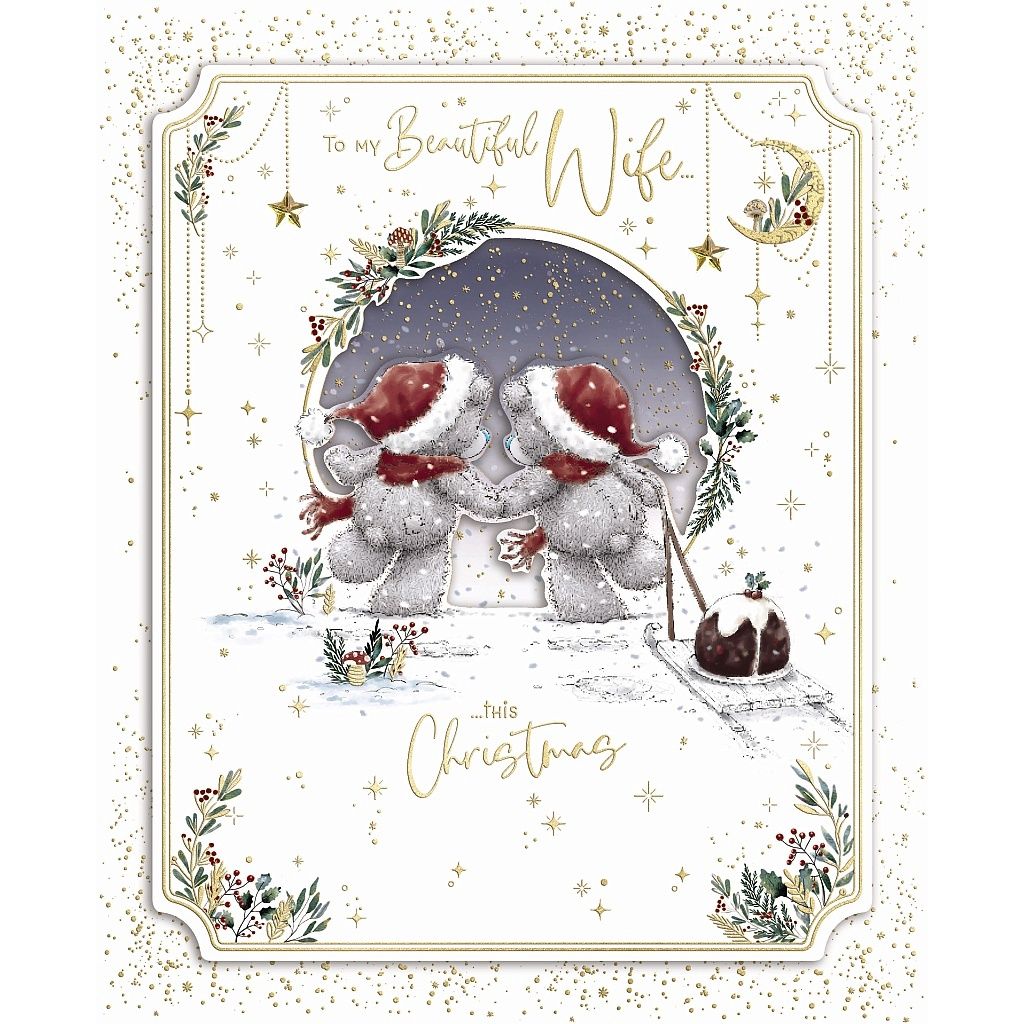 Boyfriend Bears With Truck And Xmas Tree - Boxed Christmas Card