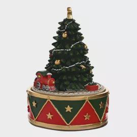 Regal Tidings Christmas Tree &amp; Train Music Box