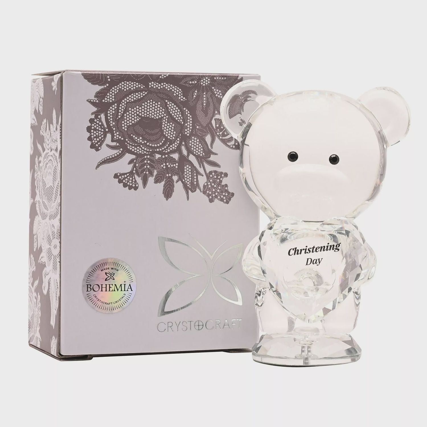 Crystocraft Crystal Bear - Christening Day