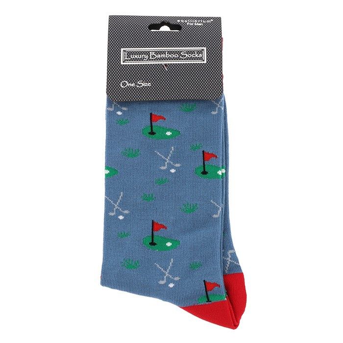 Men&#39;s Bamboo Socks Golf Blue