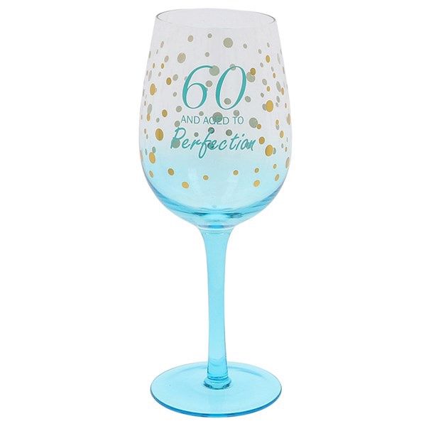 Birthday Sparkle Wine Glass Age 60