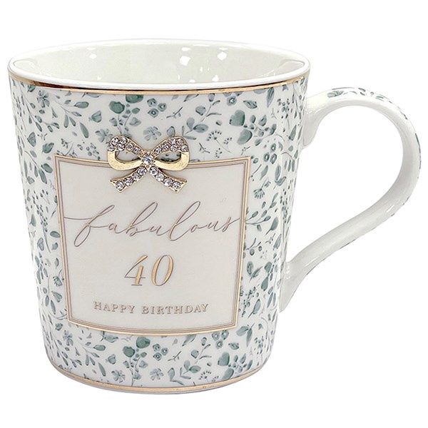 Hearts Design Mug 40th Birthday