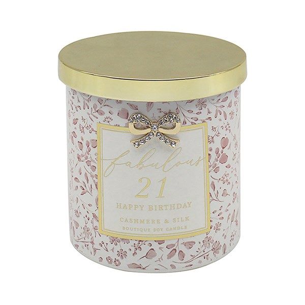 Happy 21st Birthday Cashmere &amp; Silk Boutique Candle