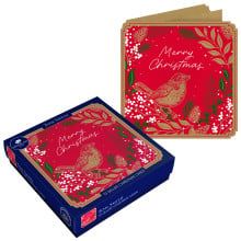 10 Deluxe Red Robin Xmas Cards