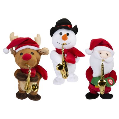 Dancing Reindeer, Santa and Snowman
