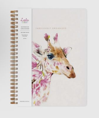 Wiro Bound Giraffe Luxury Organiser Notebook
