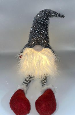 Sequin LED Gonk Dangley Legs Large Grey