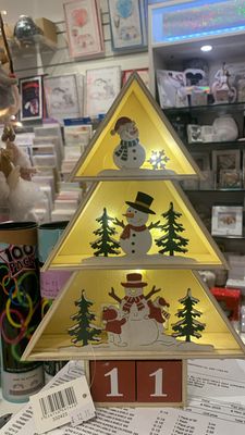 Countdown to Christmas Light up Tree with Snowmen