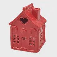 Xmas Candy House Tealight Red