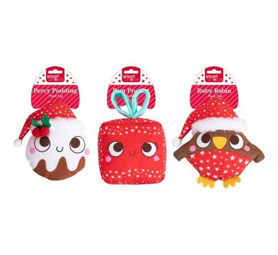 Ruby Robin Squeaky Crinkle Plush Dog Toy