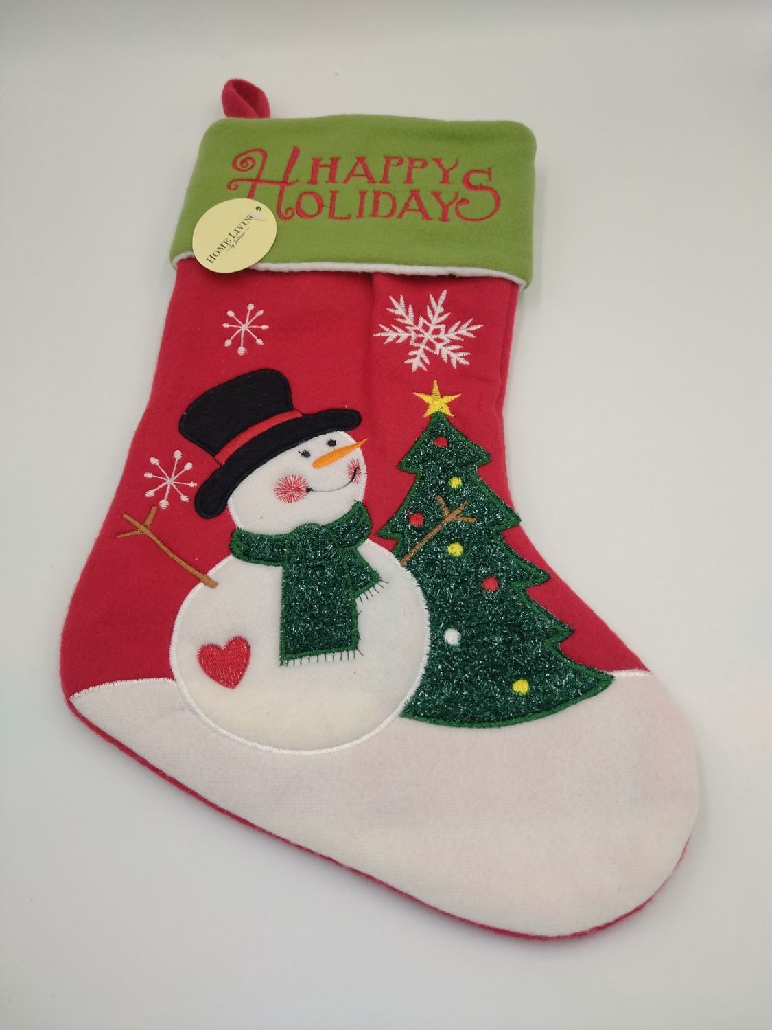 Stocking - Happy Holidays with Snowman