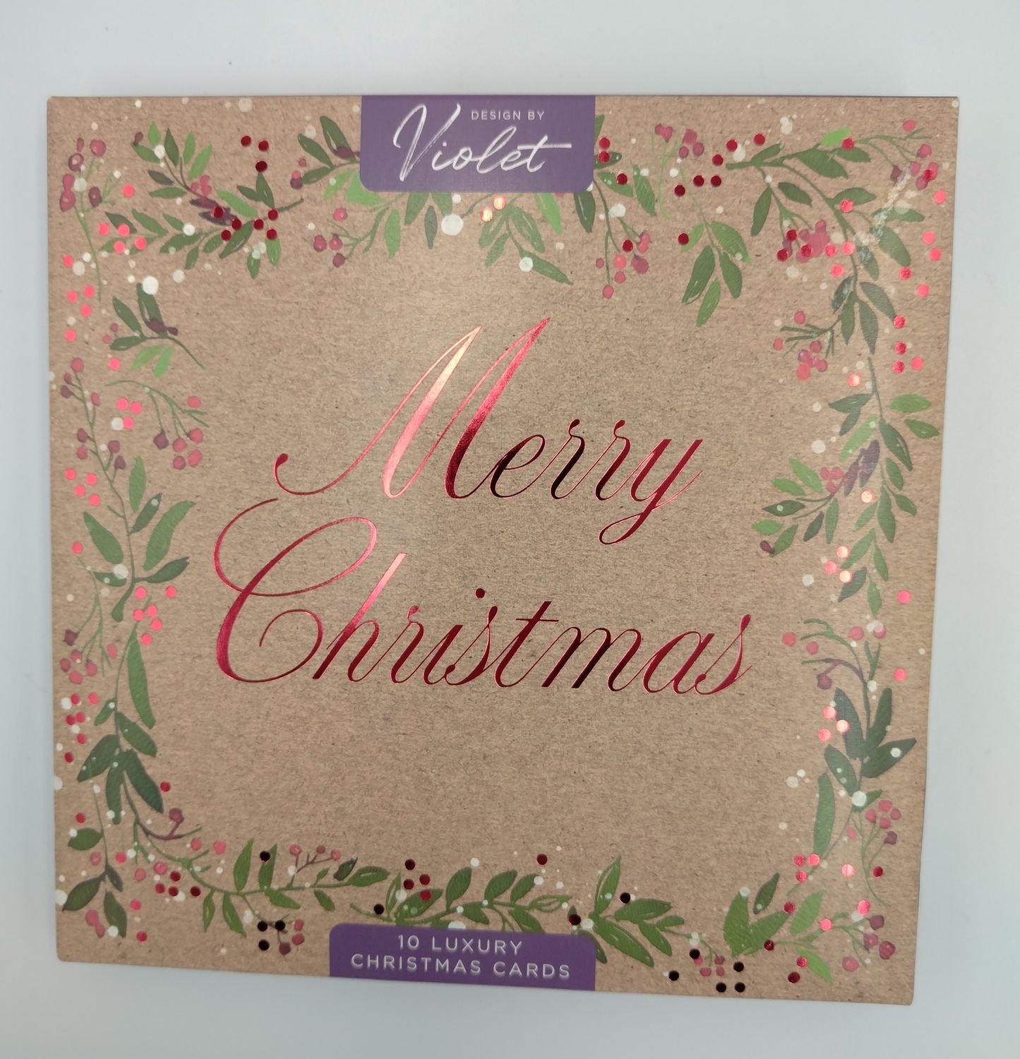 Violet Christmas Cards - box of 10