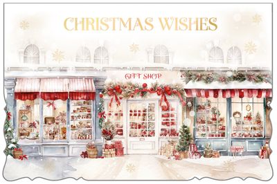 Landscape Vintage Shopping Xmas Cards Box of 12