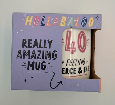 Hullabaloo 40th Birthday Mug (Pink)