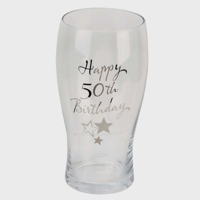 Happy 50th Birthday Pint Glass