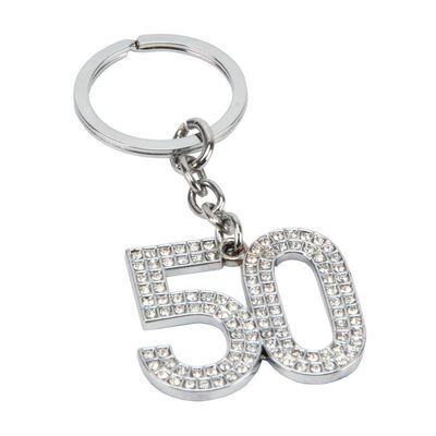 50th Birthday Cyrstal Keyring