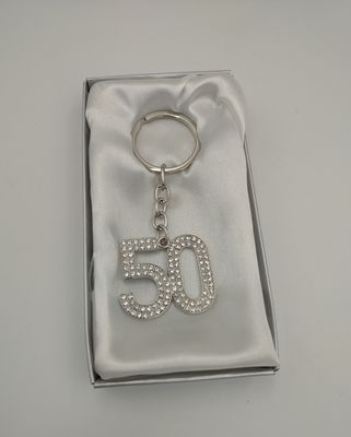 50th Birthday Cyrstal Keyring
