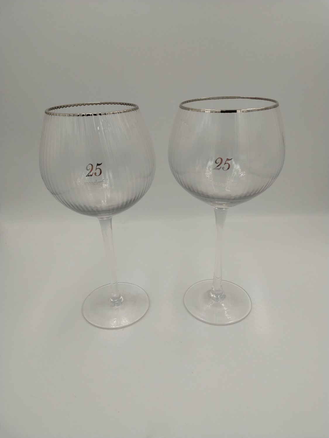 25 Wonderful Years Together Glasses