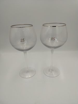 25 Wonderful Years Together Glasses